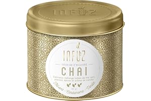 Infuz – Chai – Thé en vrac – Voyage en terres indiennes – Thé vert, cardamome & vanille – 80g