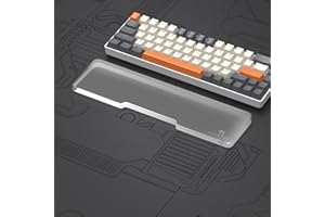 MAMBASNAKE Handgelenkauflage für Tastatur, Ergonomisches Tastaturpad aus Acryl für 65% Tastatur - Keyboard Wrist Rest für Büro/Spiele/Tippen/Laptop/PC - Premier Clear Acryl - Anti-Rutsch Gummifüße