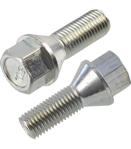 AERZETIX Lot De 2 Boulons De Roue M12x1.5 Mm Clé 17 Mm - Compatible 10 08 504, 47 09 077, 47 11 538