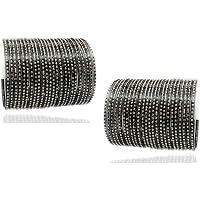 Precious Beauty Golden Traditional Zari Dot Design Beautiful Glass Bangles set for women & girls.(Pack of 48 Bangles)