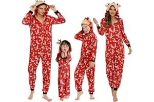 Puimentiua Christmas Pajamas for Family,Matching Christmas Pyjamas,Family Christmas Pyjamas Set Cute Cartoon Matching Christmas Pjs for Family Comfortable His and Hers Christmas Pyjamas