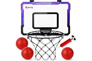 ‎KIZTOYS Kiztoys Mini Basketballkorb Indoor für Kinder - Basketball Korb im Zimmer Wandmontage mit 3 Balls, Basketballkörbe tür Set Sport Spielzeug Geschenk für Jungen Mädchen Outdoor Indoor