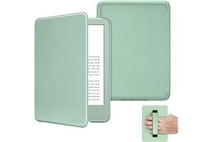 MoKo Funda para Nuevo Kindle de 6" (11ª Generación-2024/2022), Funda Ligera con Correa de Mano Auto Sueño/Estela para e-Reader Kindle 11ª Generación 2024, Agave Verde