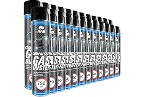 ‎AABCOOLING AABCOOLING AAB Druckluft-Reiniger 24 x 750ml, Reinigungspray, Reinigung von Multimedia - und Bürogeräte, Tastatur, PC, Bildschirmen, Spielekonsolen, Kopierer, Air Duster, Luft-Druck, Luftdruckspray