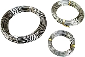 FITOOL Juego de iniciación de 3 tamaños de alambre de entrenamiento de bonsái de aluminio anodizado de 150 pies, cables de bricolaje para usos múltiples, 1,0 mm, 1,5 mm, 2,0 mm (negro)