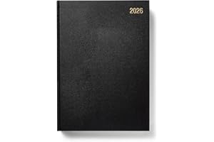 Morgan's Direct 2026 Diary A4 Two Pages per Day Restaurant Planner with Hard Cover | Black