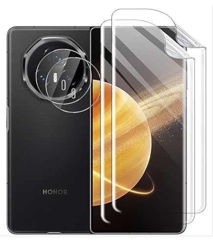 GEJEFA 2 Pezzi Pellicola per Honor Magic V2/V3 5G, [3D Curved Edge to Edge] Bubble Free e Anti-Graffio TPU Pellicola Protettiva Con Copertura Completa
