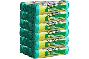 I PRODOTTI DI MARISA CSC - Sacchetti Spazzatura 110L con Laccetti, 240 Pz, Sacchi Spazzatura Grandi per Raccolta Differenziata Esterno e Interno, Sacchi Spazzatura 70x110 cm Antiforo - Buste Spazzatura 24 Rotoli, Verde