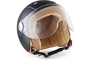 Soxon® SK-55 „Red“ · Kinder Jet-Helm · Motorrad-Helm Kinder-Helm Roller-Helm Kids Scooter-Helm Vespa Bobber Mofa-Helm Chopper XS · ECE 22.05 Visier Schnellverschluss SlimShell Tasche XXS–S (49-54cm)