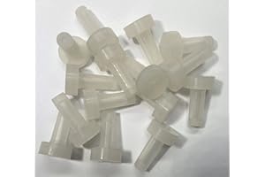 DEXIERP Tapón y Tapa de inserción cónica con Brida Protection Force para Orificio de identificación de 7-7,5 mm 9/32"-19/64" de Apertura de Botella de Tubo (Paquete de 15) Caucho Reutilizable