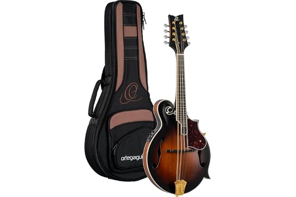 ORTEGA Mandoline Style F avec housse luxe et préampli - AVO - Violon antique vieilli huilé (RMFE100AVO)