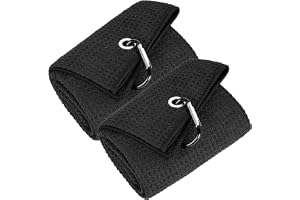 XDGBGFN 2 pack golfhanddukar i mikrofiber, 30 x 50 cm, med karbinhake för att hänga på golfväska för golf, gym