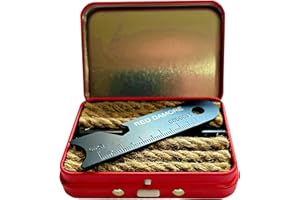 RED DAMORE - TINDERBOX EXPLORER - Kit de iniciación de fuego, varilla ferro, acero fuego, Fire Striker, Scout, camping, EDC, bushcraft