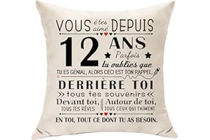 Hasodeo 12 Ans Cadeaux Original Décoration Cadeau d'anniversaire pour 12 Ans Garçon Fille Fils Nièce Petite - Fille Anniversaire Âge Cadeau - Vous Été Aimé Depuis 12 Ans (12)