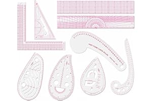LGEGE Curve Sewing Rulers Set, 9 Styles French Curve Ruler for Pattern Making, Metric Sewing Measuring Tools for Designers and Tailors, Perfect for Drawing, DIY Craft, Sewing Project