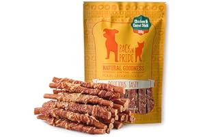 PACK'N PRIDE Natural Dog Treats, 1 Pack*320g Rawhide Free Dog Chews, Grain Free Chicken Dog Treats with Carrots, Real Breast Meat, Low-Fat, and High in Protein for Small&Medium&Large Dogs