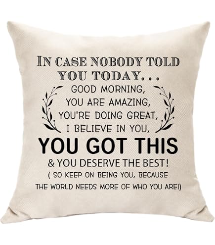 Funny Sister Quote Pillow Cover - 18x18 Inch Black Text Throw Pillow Case For Couch & Bed