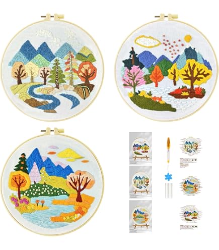 Kit Punto Croce Paesaggio Giapponese Autunnale - 40x50 Cm - Per Principianti E Bambini - Foto 5