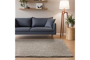 Interiyou matta lång lugg Sofia - 80x150 cm Ljusgrå - Mjuk, enfärgad, tvättbar, halksäker, fluffig
