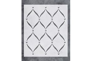 G GSS DESIGNS GSS Designs Wall Stencil - Large Trellis Stencil (60x50cm) for Painting on Wall Furniture Floor Fabric Stencils -Reusable Template for Wall Decals & Wallpaper & Wall Decor (SL-043)