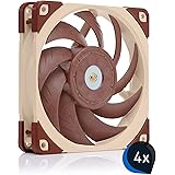 Noctua Paquet : 4X NF-A12x25 PWM, Ventilateur Silencieux Haut de Gamme, 4 Broches (120 mm, Marron)