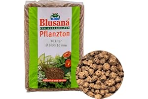 Blusana Blähton 10l Pflanzsubstrat für Hydrokultur | Ton-Granulat Körnung 8-16mm Drainagematerial & Bodenauflockerung