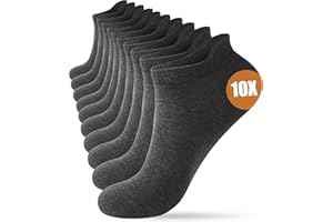 YESWEL 10 Paar Sneaker Socken Herren Damen, Baumwolle Sportsocken, Atmungsaktive Laufsocken Kurz
