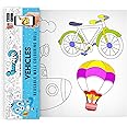 Inkmeo | Vehicles Wall Colouring Roll | AR Enabled | Interactive Educational Learning Chart | For Kids | Ages 5+ | Return Gift | Size (6 X 40 Inches) | Explore 12 Vehicles Sounds,Modes Of Transport