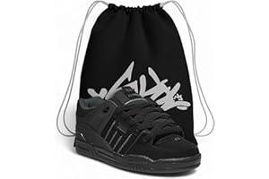 THE BLUESKIN Scarpe da Skateboard – Scarpe Globe Fusion Black Night da Ginnastica Unisex Skate – Sneakers Resistenti con Sacca Abbinata