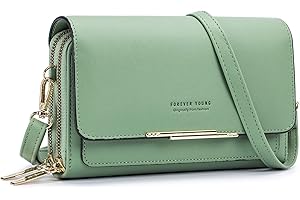 Roulens Borse a Tracolla da Donna,Piccola Borsa per Telefono a Tracolla per Donna con 2 Scomparti Capienti,Borsa Mano PU Pelle Sintetica con Slot per Carte di Credito Cinturino