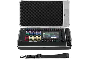 GEEKRIA Étui de transport pour interface audio, compatible avec Akai Professional MPC Live III, sac de voyage portable en EVA (gris foncé)