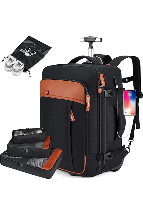 BAGPARKK 42L Travel Backpack – Expandable Carry-On, Laptop Compartment, 4 Packing Cubes Included - View #5