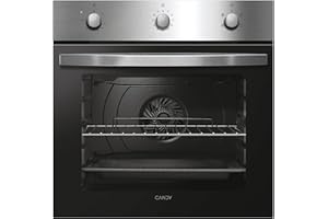 Candy Idea Forno Elettrico da Incasso Ventilato, 65 Litri, Classe A, 5 Modalità di Cottura, Rivestimento Anti-Impronte, 59,5 x 59,5 x 58,8 cm, Inox e Nero - FIDC X502