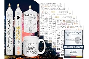 Sugeru 6 PCS Kerzentattoos Weihnachten (200+ Muster),Wassertransferdruck | DIY asserschiebefolie Kerzen | Kerzenaufkleber Weihnachts Sticker | Kerzen Dekorieren | Ostern,Adventskerze