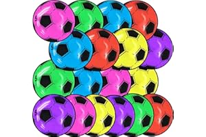 SHARRLA Plastic Football (Deflated) 8.5" PVC Ball Adjustable Inflatable Lightweight Ball for Indoor Outdoor Play Beach, Home, Birthday, School