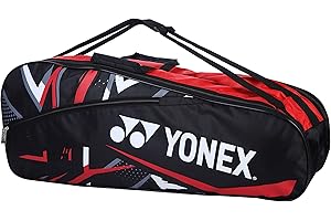 YONEX SUNR 2215 BT5 - Bolsa de bádminton, Color Negro y Rojo, Negro, Rojo, Talla única