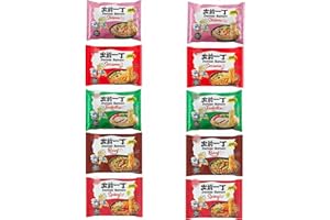 YIJIA Variedad de saboresInstant Noodle Tallarines - Ramen Fideos Instantáneos - Sabor Paquetes mezclados B Pack 10