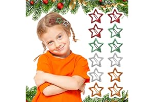 BOFUNX 12pcs Pinzas para el Pelo con Diseño de Estrella Y2K Clips de Metal Horquillas Antideslizantes Accesorios para el Cabello para Mujeres Niñas