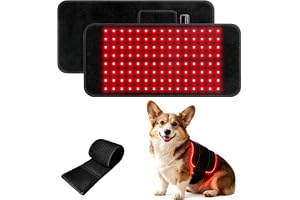 Rödlju terapi för hundar, 120 LED Red Light Therapy-matta med 660 nm & 850 nm infraröd, bärbar infraröd matta för husdjur för