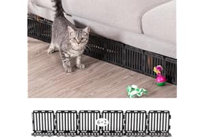 SOFTFREE Spielzeugblocker Couch Schutz für Haustiere, Sofaschutz Katze Plastic Under Furniture Gap Protector für Sofa und Andere Möbel (Schwarz 12er Pack 6 Füße)