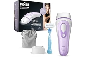 ‎BRAUN Braun IPL Silk Expert Pro 3 Haarentfernungsgerät, für dauerhaft sichtbare Haarentfernung, Venus Rasierer, Alternative zur Laser Haarentfernung, Geschenk für Frauen, PL3011, weiß/lila
