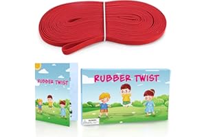 AnJeey Corda da Salto in Gomma Elastica Lunga 4 Metri Giochi Sportivi all'aperto Multigiocatore Regalo per Bambini 3+anni
