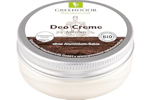 ‎GREENDOOR GREENDOOR Kraftvolle Männer Deo Creme 50ml für 6 Monate ohne Körpergeruch, natürliche Deocreme männlicher Duft, Anti Achselgeruch ohne Aluminium, Natur Bio Deodorant, Naturkosmetik vegan