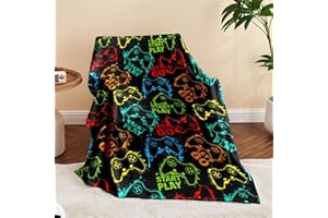 ‎WAJADE Wajade Game Cuddly Blanket for Children Cuddly Blanket Fluffy Sherpa Blanket Children's Fleece Blanket Soft Warm Fluffy Blanket for Girls Boys 127 x 153 cm