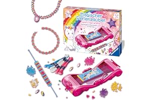 Ravensburger 18513 Magischer Perlenzauber Einhorn - Traumhafte Armbänder aus schillernden Perlen basteln, Kreatives Bastelset für Kinder ab 5 Jahren