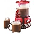 Nostalgia HCM700RETRORED Retro 32-Ounce Hot Chocolate, Milk Frother, Cappuccino,Latte Maker and Dispenser