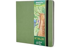 TUMUARTA Szkicownik akwarelowy do Mixed Media, 300 g, 21 x 21 cm, 25% bawełna, 48 stron, bezkwasowy (zielony)