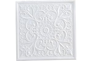 16 st skumtakplattor, 35 x 35 cm vattentät blomma design hängande takplattor dekorativa dra av och klistra fast takpaneler stil 2