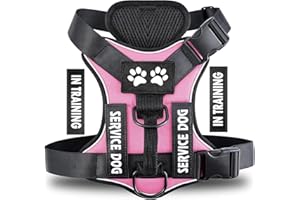 WODONDOG Arnés Perro Reflectante Ajustable, Arnés Antitirones Suave Acolchado Cómodo Transpirable Arnés Chaleco para Perros Pequeños, Medianos y Grandes