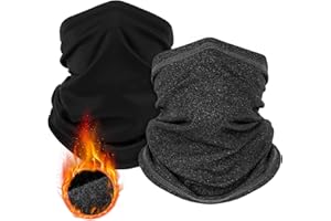 HEGGCOOE 2 Stück Schlauchschal Herren und Damen,Winddicht Warm Winter Loop Schal Halswärmer Halstuch Ski Maske für Outdoor Skifahren Motorrad Laufen Radfahren Fahrrad